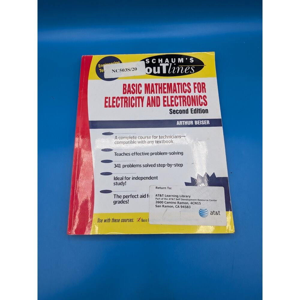 Schaum's Outline Of Basic Mathematics For Electricity And Electronics
